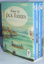 Poems by J.R.R. Tolkien. 1993. Three miniature hardbacks in dust jackets.<br>
Issued in a slipcase.