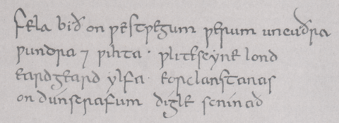 An inscription by J.R.R. Tolkien in Old English